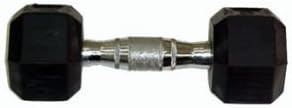 Ader Octagon Deluxe Professional Rubber Dumbbell Contoured Handle, Sold As 1 Piece (2 Lbs-120 Lbs)