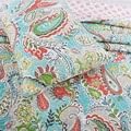 Paisley Quilt Set 3 Pcs Bedding Set Bedroom Bed 100% Cotton King Size
