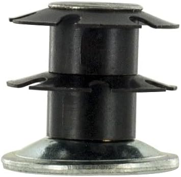 Outwater Industries Double Star Threaded Caster Insert | Heat Treated Steel | Fits 1-1/8 Inch Round 16-18 Gauge Tube | Thread: 5/16-18 | 100 Pack