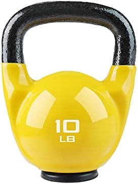 Cast Iron Competitive Kettlebell Fitness Equipment Home Men and Women Weightlifting Strength Training Body Sculpting Dumbbell Squat Exercise Dumbbells(10LB)