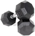 Ader 2-100LB Octagon Deluxe Professional Rubber Dumbbell, Pair