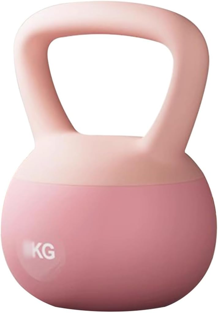 Kettlebell Weights Beginner Fitness Exercise Soft Kettle Bells, Women's Weight Loss Training Dumbbell, Anti-Slip Handle, Vest Line/Peach Buttocks(Yellow,6kg)