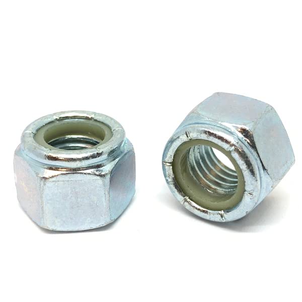 (2000 Pieces) #10-24 Grade A Nylon Insert Hex Nuts Zinc