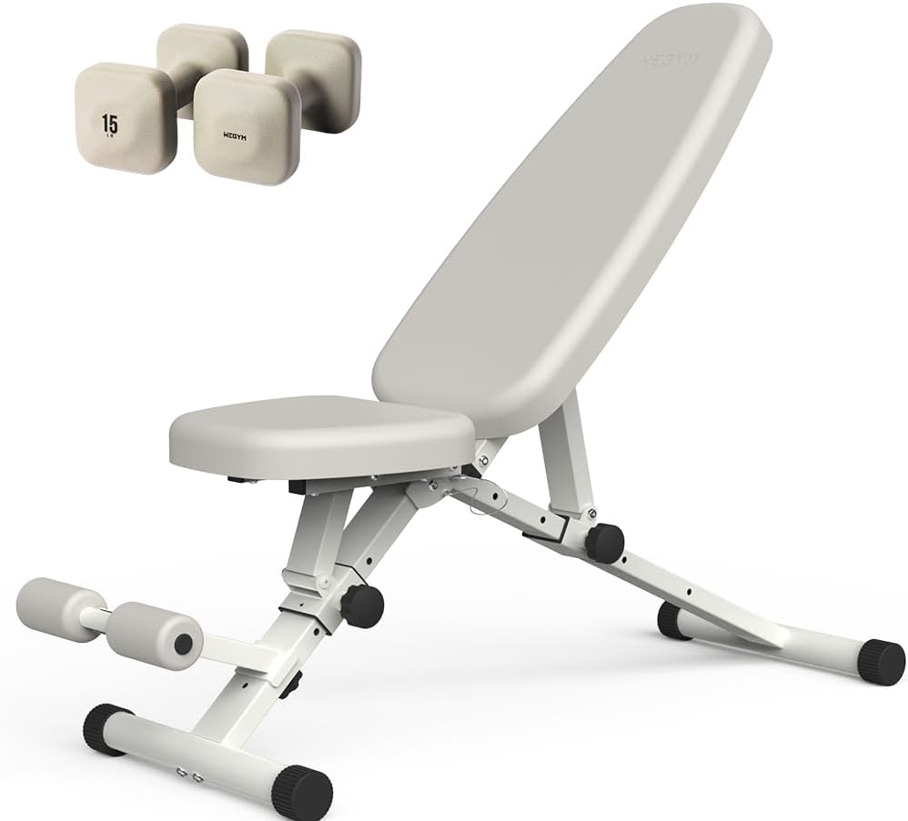 WeGym SafeGrip Dumbbells with Fitness Benches, Secure Workouts at Home, for Strength and Personal Training