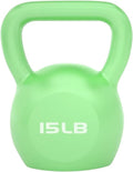 Kettlebell Weights Women's Fitness Shaping Kettle Bells, Gym Strength Training Dumbbell, Swing/Deadlift/Squat, Protect The Floor(Green-15LB)