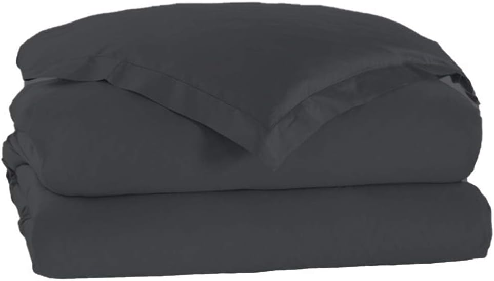 Charlotte 3 Piece Duvet Cover- 1000 Thread Count 100% Egyptian Cotton Breathable, Soft Duvet Cover Set with Zipper & Corner Ties Quilt Cover Sateen Weave Durable Duvet - King/Cal King (Dark Grey)