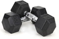 Hex Dumbbells Rubber Coated Hand Weights for Exercises and Fitness,20LB (2piece)