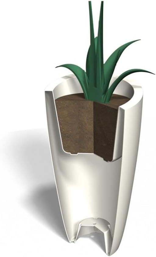 Mayne Modesto 42-Inch Tall Planter – Weather-Resistant Planter for Flowers – Durable Indoor/Outdoor Design for Patio, Porch, or Entryway