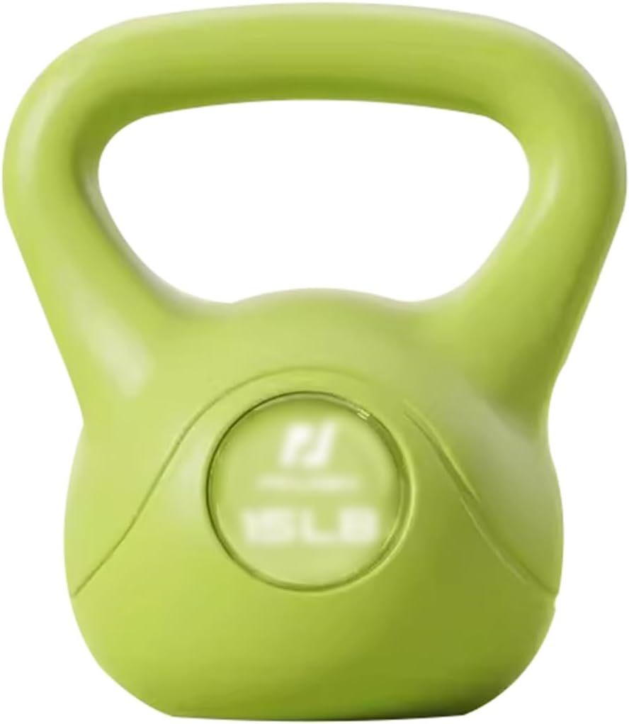Kettle Bells Weight Home Fitness Kettlebell for Women, Gym Body Shaping Dumbbell, Strength Training Equipment, Does Not Damage The Floor(Green-15lb)