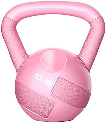 Kettlebell Fitness Equipment Home Strength Training Body Sculpting Competitive Portable Kettlebell 10LB Dumbbells(Pink)