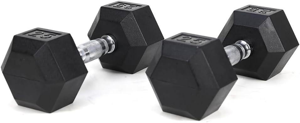 JHshop 25LB (2piece) Dumbbell Weights for Exercises,Strength Training Equipment,Solid Cast Iron Dumbbell Weight,Dumbbell Weight Set for Home Gym or Professional Gym