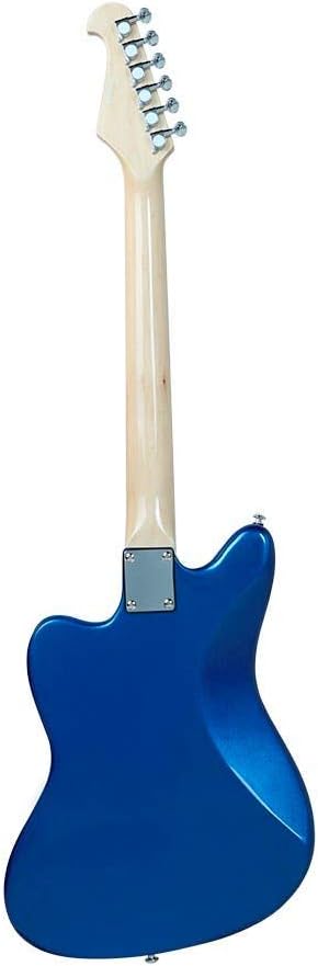 Monoprice Indio Series, 6-String Offset DLX Plus Alder Electric Guitar - Right Handed, With Gig Bag, Blue, OS40