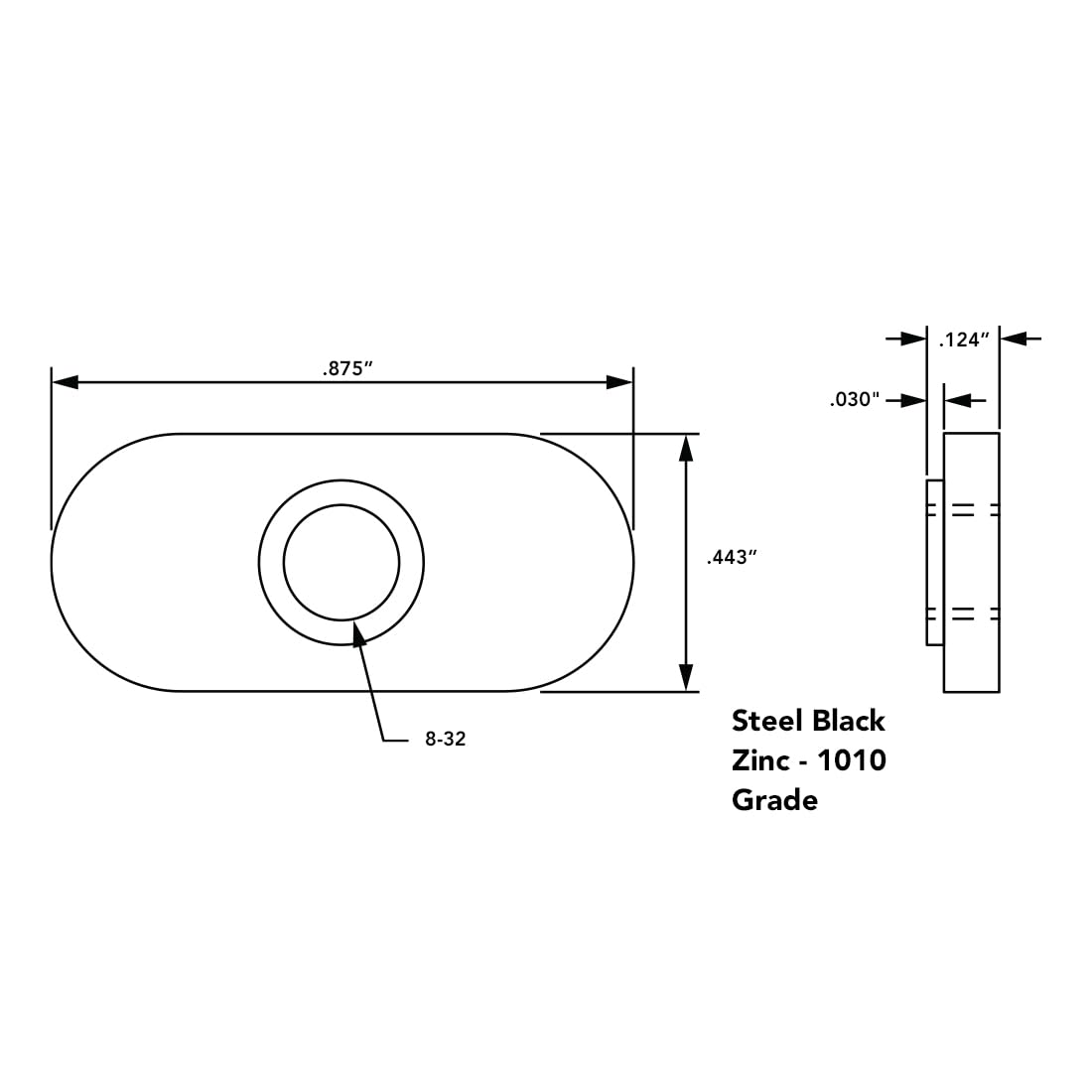 8020, 3275, 10 Series Steel 8-32 Centered Slide in Economy T Nuts Hardware Nuts for 1 Inch Aluminum Extrusions (1500)