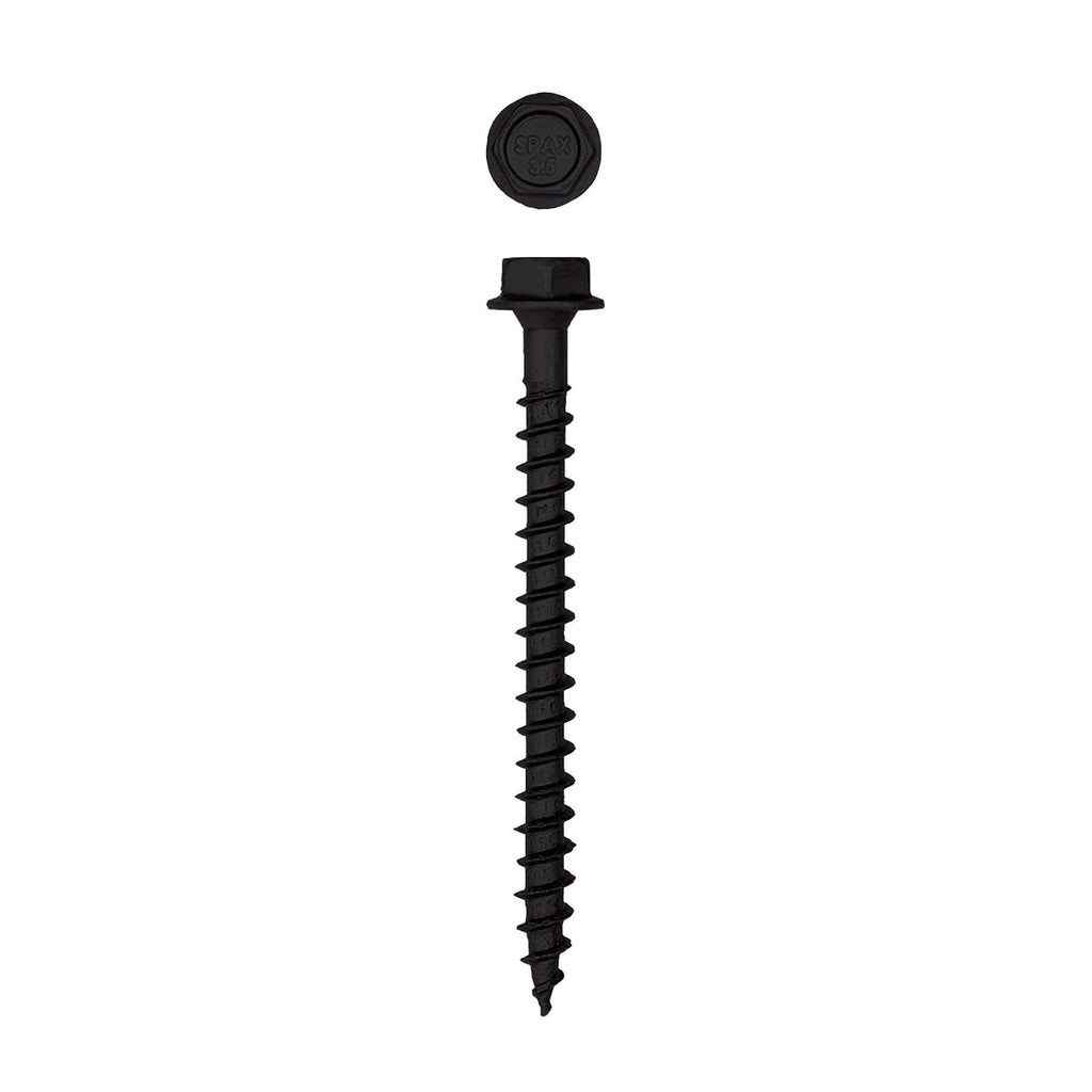 SPAX 5/16' x 3-1/2' Exterior Hex Head Structural Wood Lag Screws Powerlags Hex (250 EA) Bulk Pail Bit Included Heavy Duty Rust Resistant