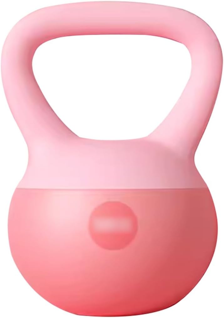 Kettlebell Weights Women's Beginner Weight Loss Soft Kettle Bells, Buttocks Shaping/sports Dumbbell, Home Fitness Equipment, Frosted Non-slip Handle(Pink-10kg)