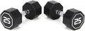 Apollo IR3920 Premium Octagonal Dumbbells, Large Numbers, Hard Chrome Plated Handle Dumbbells to Assist with Push-Ups, 25 lbs Set of 2