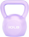Kettlebell Weights Women's Fitness Shaping Kettle Bells, Gym Strength Training Dumbbell, Swing/Deadlift/Squat, Protect The Floor(Purple-10LB)