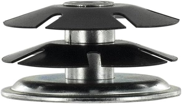 Outwater Industries Double Star Threaded Caster Insert | Heat Treated Steel | Fits 2 Inch Round 16-18 Gauge Tube | Thread: 3/8-16 | 100 Pack