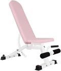 Etlegor Weight Bench Adjustable Workout Bench, Multi-Purpose Exercise Bench Fitness Equipment Can Tilt Downwards for Home Gym Barbell Dumbbell Bench Press and Strength Training Load 400KG(Pink)