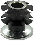 Outwater Industries Double Star Threaded Caster Insert | Heat Treated Steel | Fits 1-1/8 Inch Round 16-18 Gauge Tube | Thread: 5/16-18 | 100 Pack
