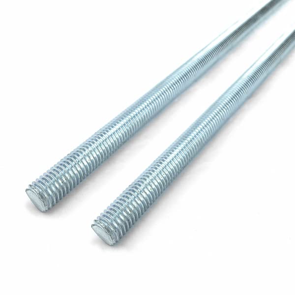 (50 Pieces) M8-1.25x1000 Fully Threaded Rod Class 4.6 UNC Coarse Full Threads Zinc Clear