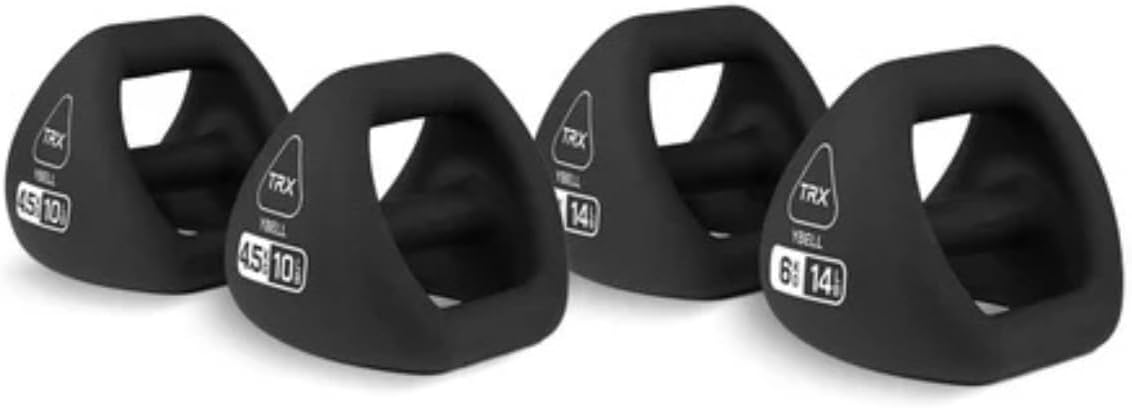 TRX YBell Neo Series 3-in-1 Kettlebell, Dumbbell and Push Up Bar Workout Equipment | Commercial Grade Neoprene Coated Surface | Perfect for Strength Training & Conditioning Workouts | Bundle