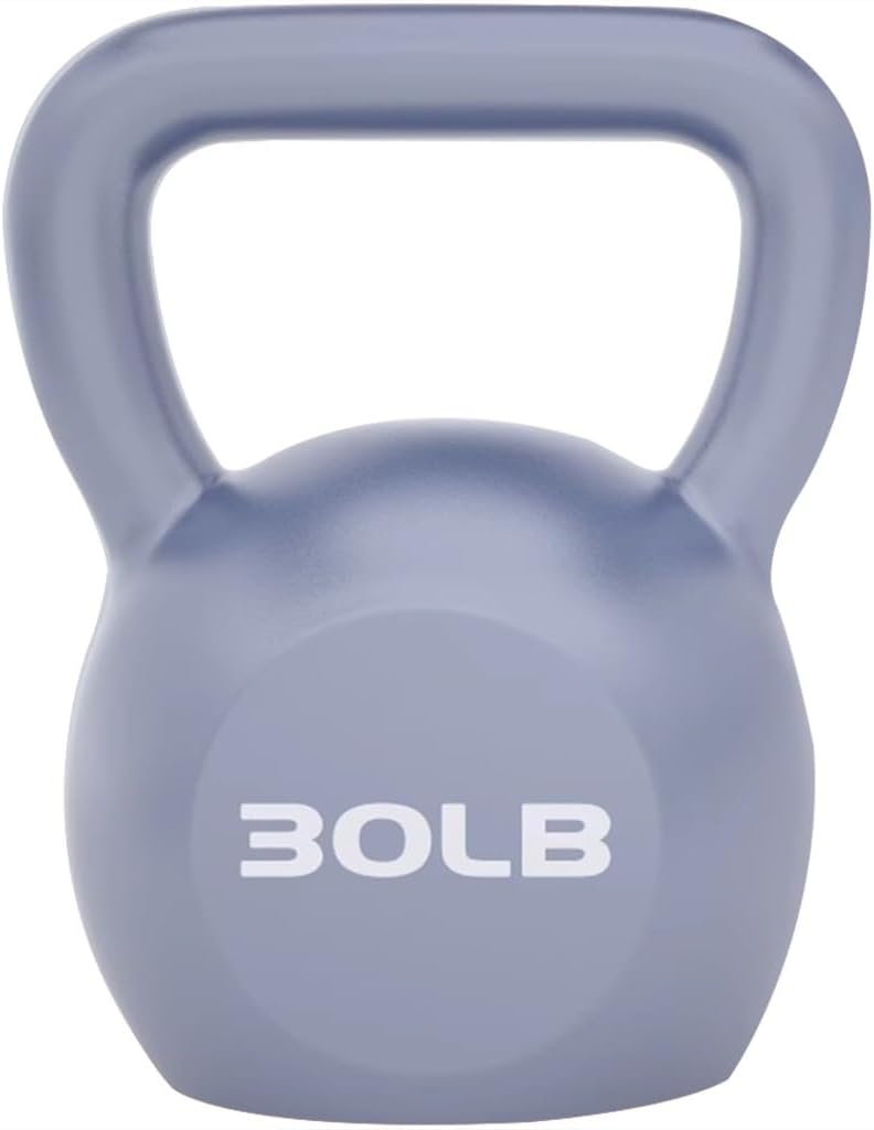 Kettlebell Weights Women's Fitness Shaping Kettle Bells, Gym Strength Training Dumbbell, Swing/Deadlift/Squat, Protect The Floor(Gray-30LB)
