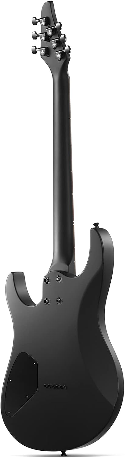 Donner Solid Body Electric Guitar, Matte Finish 39 Inch Metal Electric Guitar Beginner Kits with Bag, Strings, Strap, Cable, Strings Dampener for Rock Music Lover, DMT-100 (Matte Black)