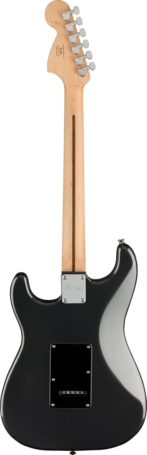 Squier Affinity Series Stratocaster Packs Electric Guitar, Charcoal Frost Metallic, Laurel Fingerboard
