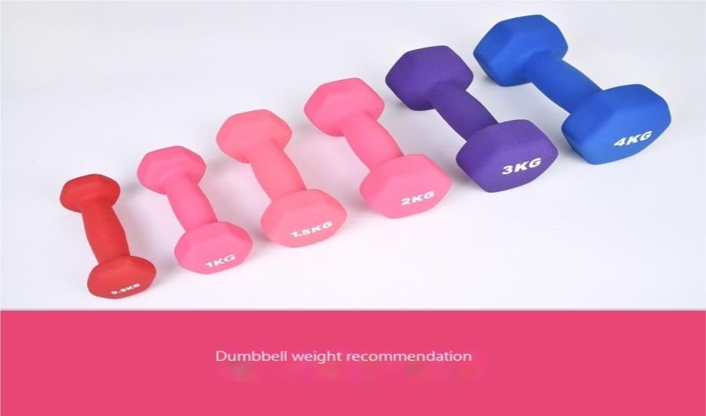 Dumbbel Frosted Plastic Small Dumbbells, Men's Yoga Fitness Equipment, A Pair Of Arm Exercise Hexagonal Dumbbells Barbell, Pink