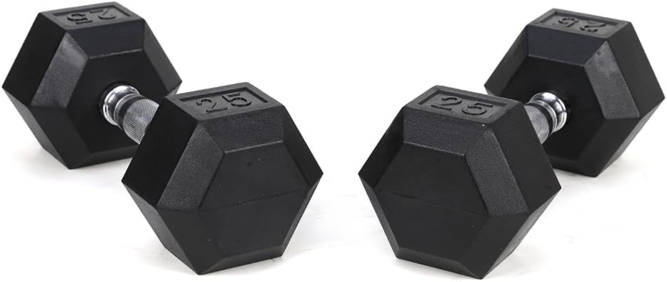 JHshop 25LB (2piece) Dumbbell Weights for Exercises,Strength Training Equipment,Solid Cast Iron Dumbbell Weight,Dumbbell Weight Set for Home Gym or Professional Gym