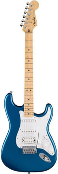 Fender Standard Series Stratocaster, Electric Guitar, with 2-Year Warranty, HSS Pickups, Modern 'C' Shaped Neck, Laurel Fingerboard, White Pickguard, Aqua Marine Metallic
