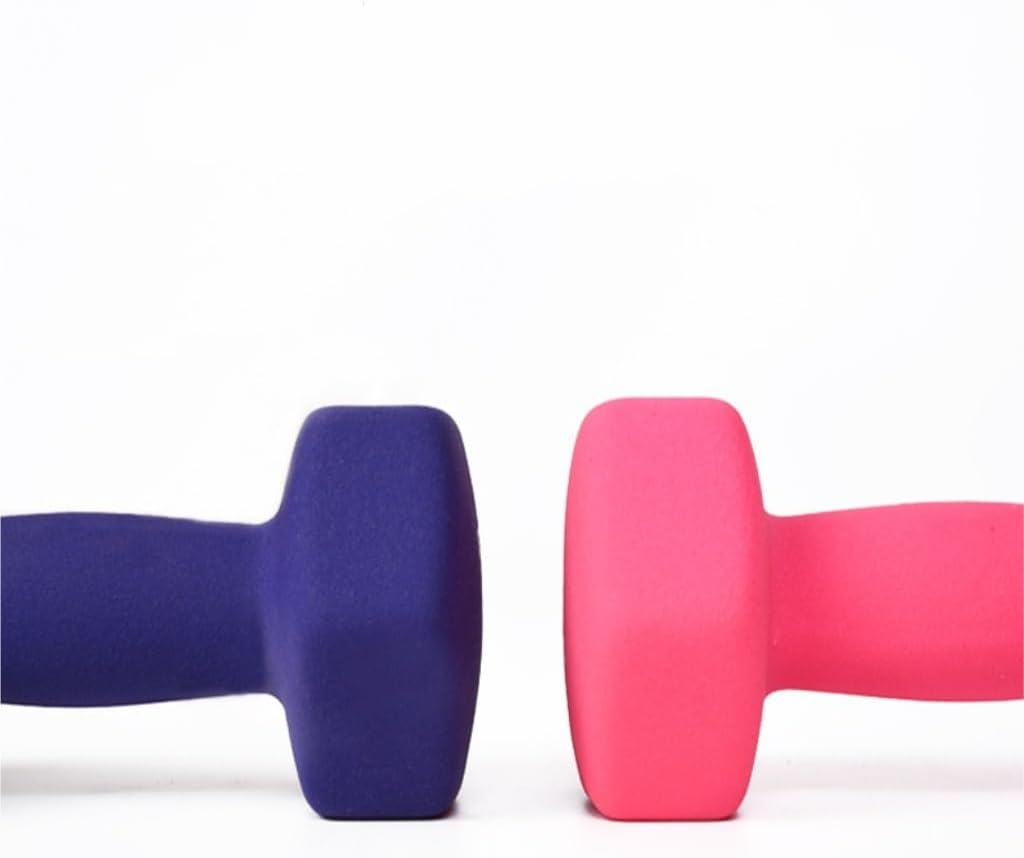Dumbbel Frosted Plastic Small Dumbbells, Men's Yoga Fitness Equipment, A Pair Of Arm Exercise Hexagonal Dumbbells Barbell, Pink