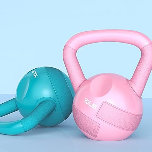 Kettlebell Fitness Equipment Home Strength Training Body Sculpting Competitive Portable Kettlebell 10LB Dumbbells(Pink)