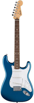 Fender Standard Series Stratocaster, Electric Guitar, with 2-Year Warranty, Modern 'C' Shaped Neck, Laurel Fingerboard, White Pickguard, Aqua Marine Metallic