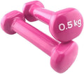 Rubber Dumbbell Children Men's and Female Beginner Aerobics Thin Arm Bodybuilding Exercise Home Gym Pilates Yoga Fitness Equipment Sporting Goods Weight Lose Dumbbells (