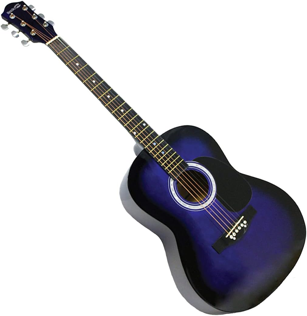 RockJam Acoustic Guitar Kit with Stand, Tuner, Gig Bag, Strap, Picks, Spare Strings & Lessons