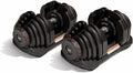 Motv8 10-90 Lb Adjustable Dumbbell: Adjusts From 10-90 Lbs, 17 Adjustable Settings (Pair)