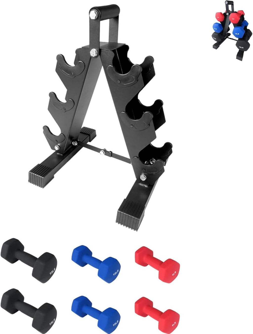 PVC Coated Dumbbell Set, Hexagon Weights Dumbbells Set with Rack/Box, Packed in Pairs, Anti-Slip, Multiple Weight Options, Workout Equipment for Home Gym