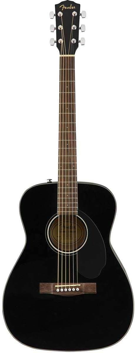 Fender CC-60s Concert V2 Pack Acoustic Guitar, with 2-Year Warranty, Black, with Gig Bag and Accessories