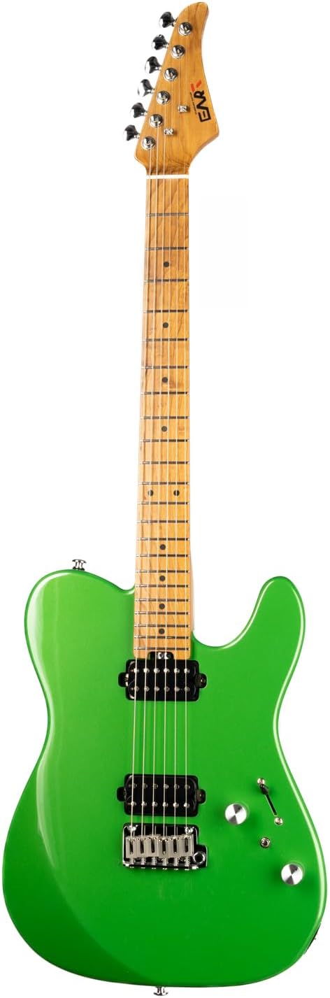 EART TL-380 6 String Solid-Body Electric Guitar Roasted Mahogany Body Maple Neck, Available in Gloss Finishes,Right