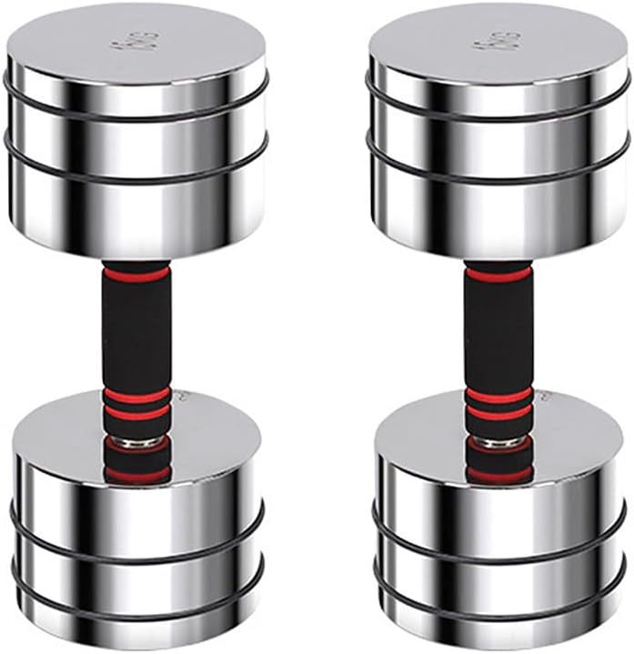 Steel Dumbbell Set Compact Portable Home Gym Fitness Hand Weights Men Women