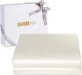 ZIMASILK 100% 19 Momme Mulberry Silk Fitted Sheet, Seamless with Deep Pocket, Soft, Silky & Hypoallergenic for Luxury Sleep (Queen 60''x80''+16', Ivory)
