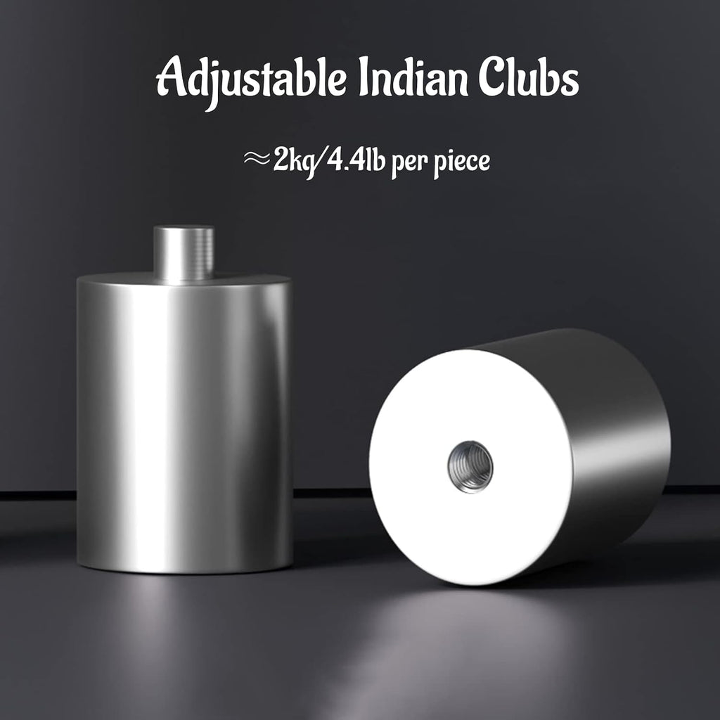 Adjustable Training Steel Indian Clubs Macebell 8.8Lb-17.6Lb, 13.2Lb-22Lb, 17.6Lb-30.9Lb, Cross Training Equipment for Muscle Building Aerobic Fitness, Men Women Weightlifting,6_10KG