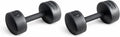Legacy Solid Round Dumbbell Black – Heavy Duty Cast Iron Hand Weight with Knurled Ergonomic Grip for Strength Training, Muscle Toning, Home Gym Workout – 5 lb to 150 lb In Single & Pair