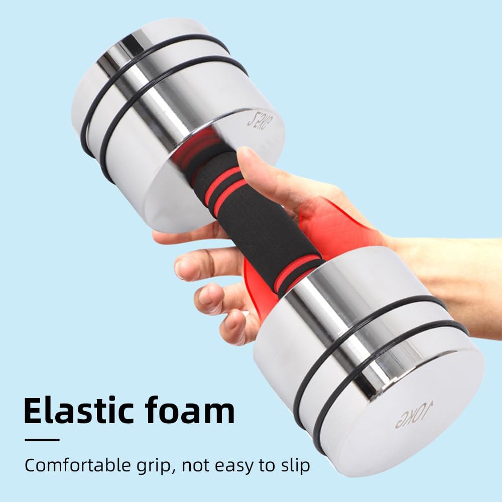 Steel Dumbbell Set Compact Portable Home Gym Fitness Hand Weights Men Women