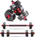 Adjustable Weights Dumbbells Sets, 20/30/40/50/60/80 lbs (10/15/20/25/30/40 KG). Free Weights-Dumbbells Set of 2 Convertible to Barbell a Pair of Lightweight for Home Gym, Women and Men Equipment