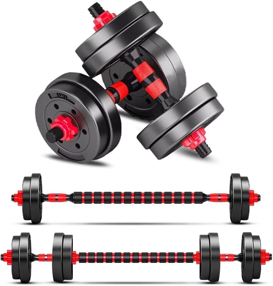 Adjustable Weights Dumbbells Sets, 20/30/40/50/60/80 lbs (10/15/20/25/30/40 KG). Free Weights-Dumbbells Set of 2 Convertible to Barbell a Pair of Lightweight for Home Gym, Women and Men Equipment