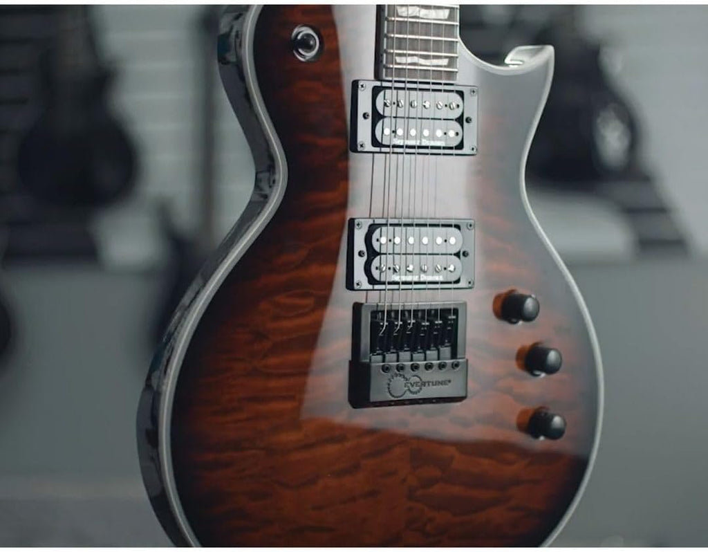 ESP LTD EC-1000 Evertune - Dark Brown Sunburst over Quilted Maple
