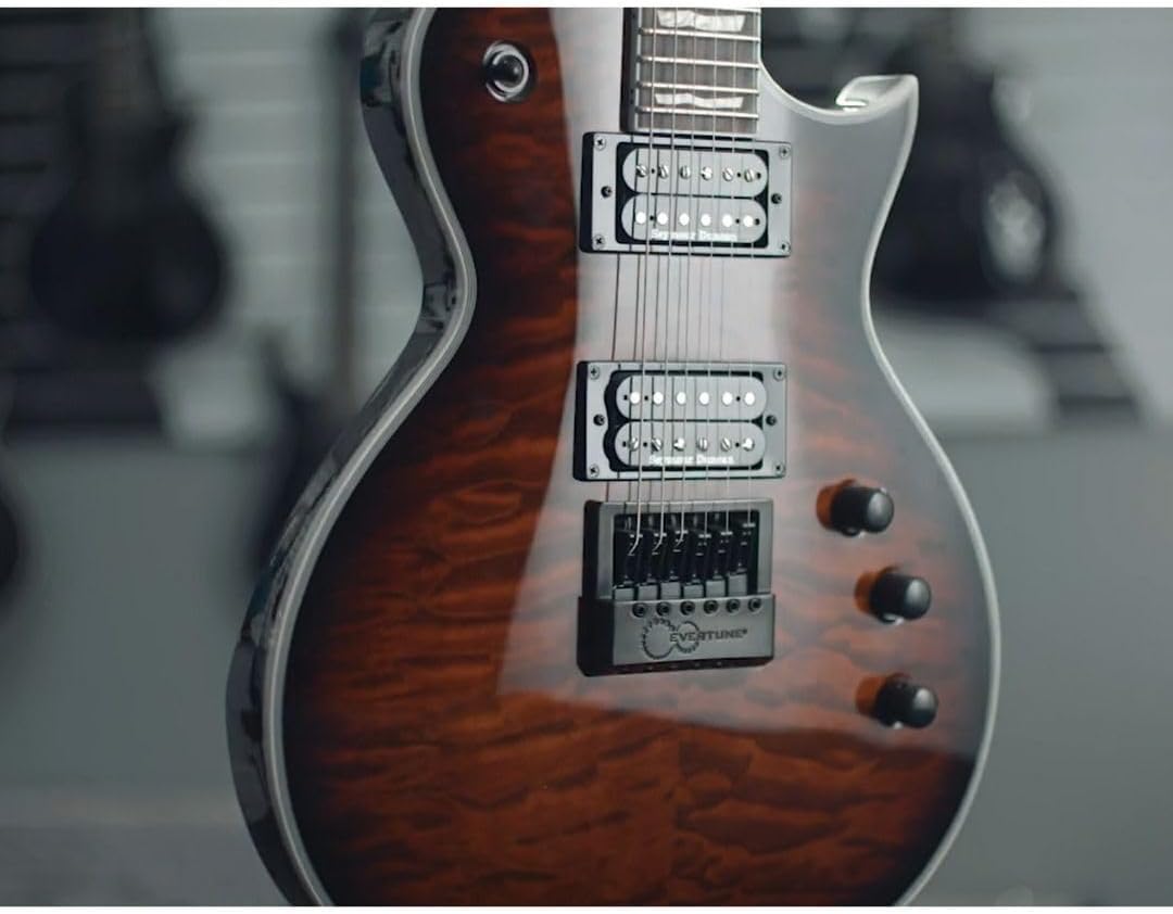 ESP LTD EC-1000 Evertune - Dark Brown Sunburst over Quilted Maple